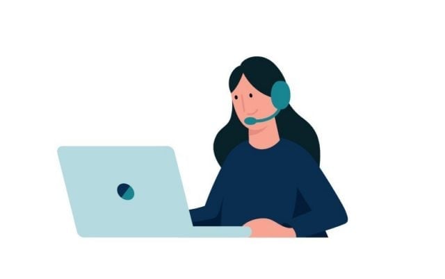 illustration of a call centre agent